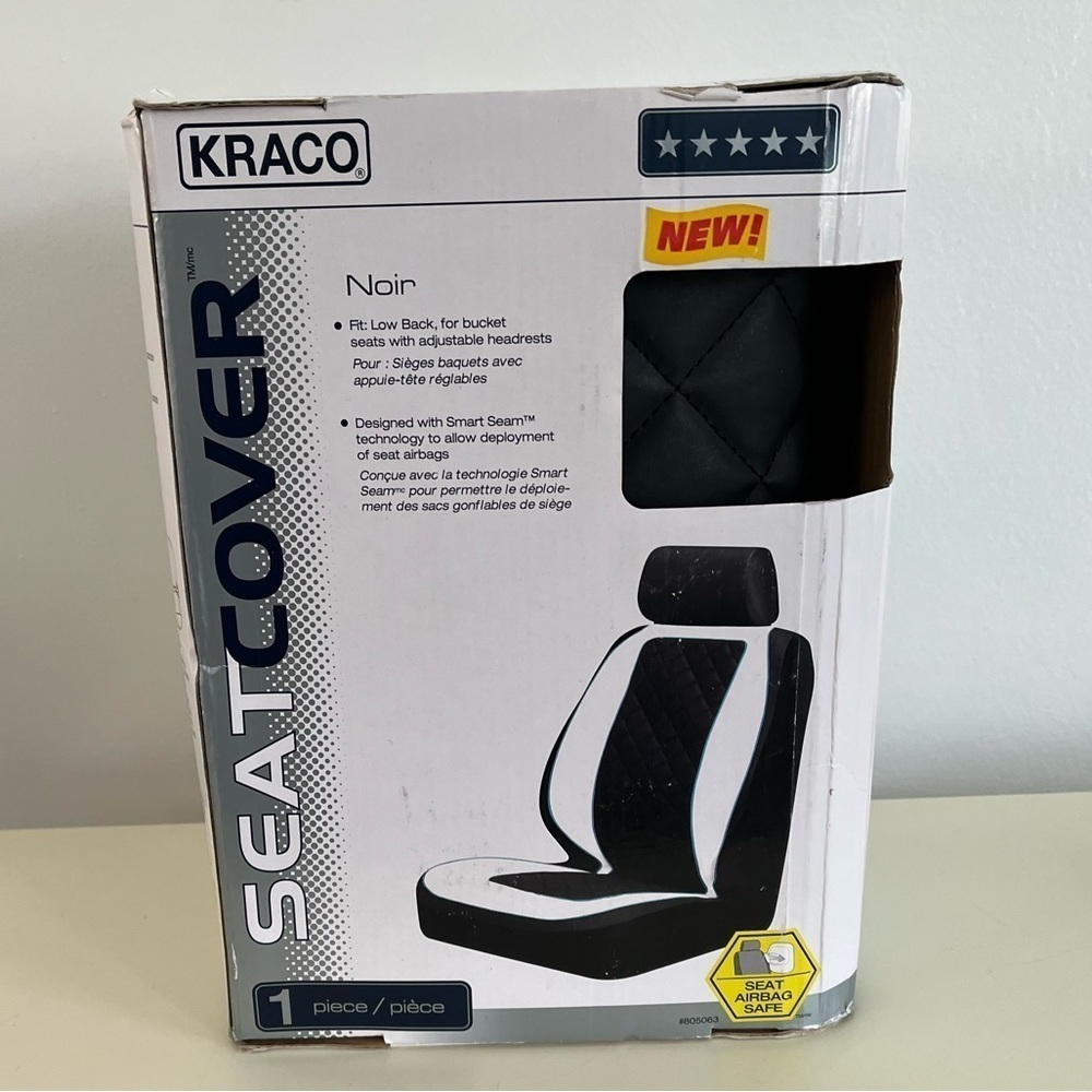 𝅺KRACO car seat cover Black & White Looks Great On Your Seat!